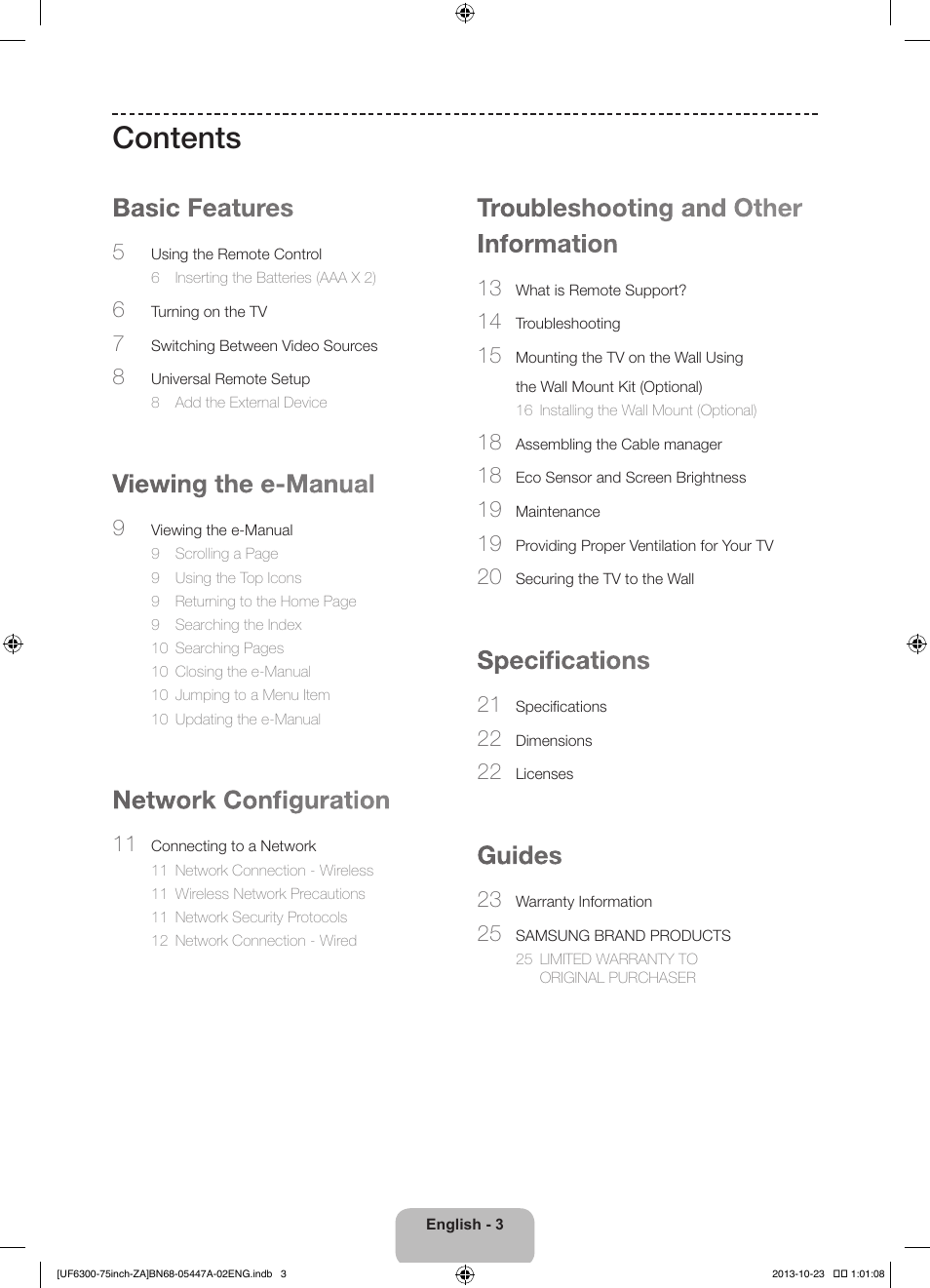 Samsung UN75F6300AFXZA User Manual | Page 3 / 26