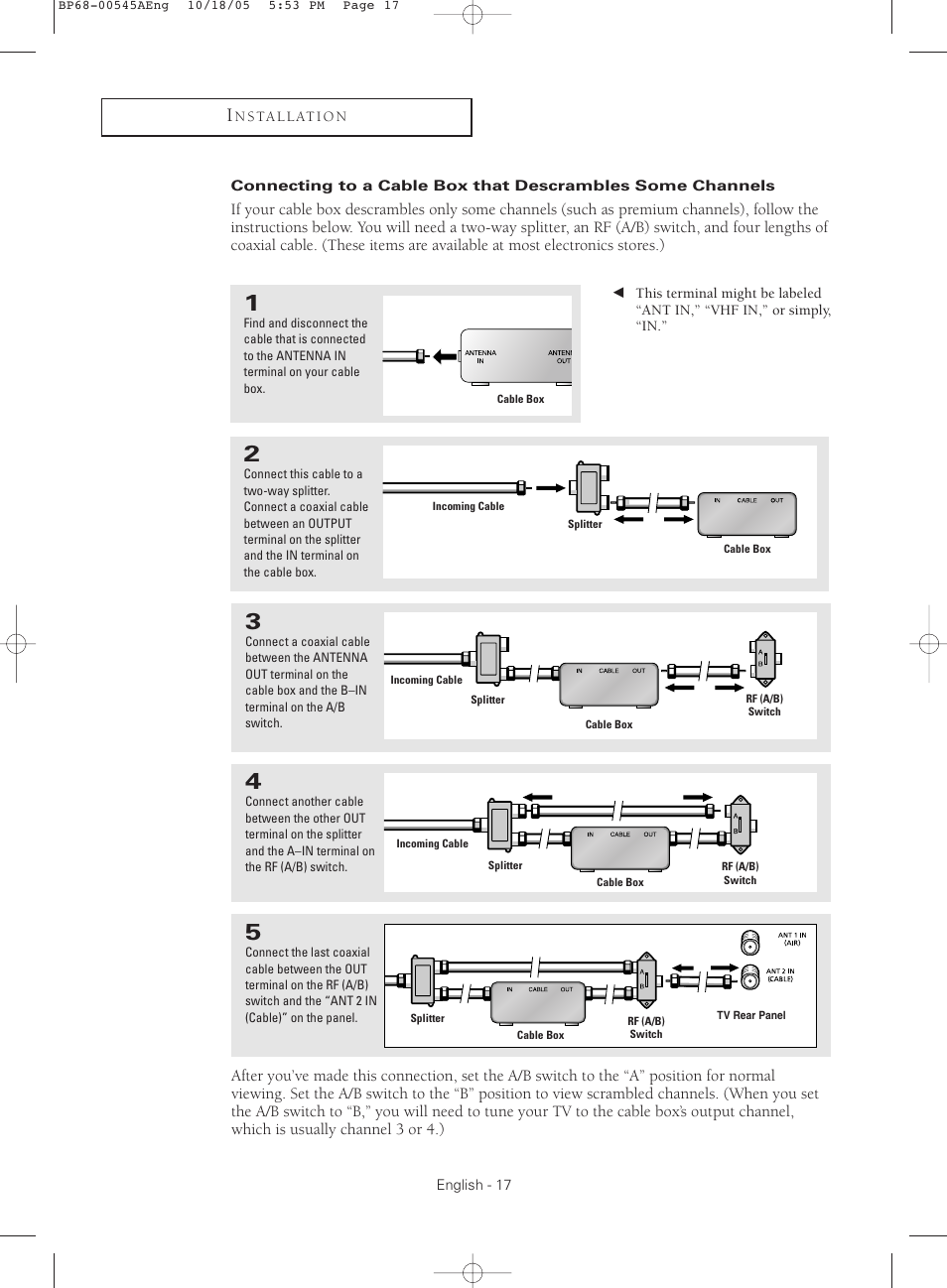 Samsung HCS4755WX-XAA User Manual | Page 17 / 80