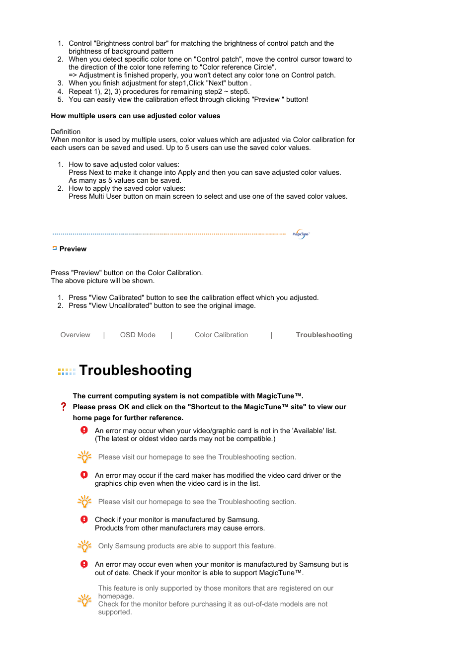 Troubleshooting | Samsung LS19MBPXFV-XAA User Manual | Page 34 / 56