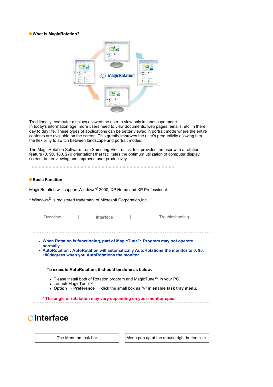 Interface | Samsung LS19MBPXFV-XAA User Manual | Page 37 / 56