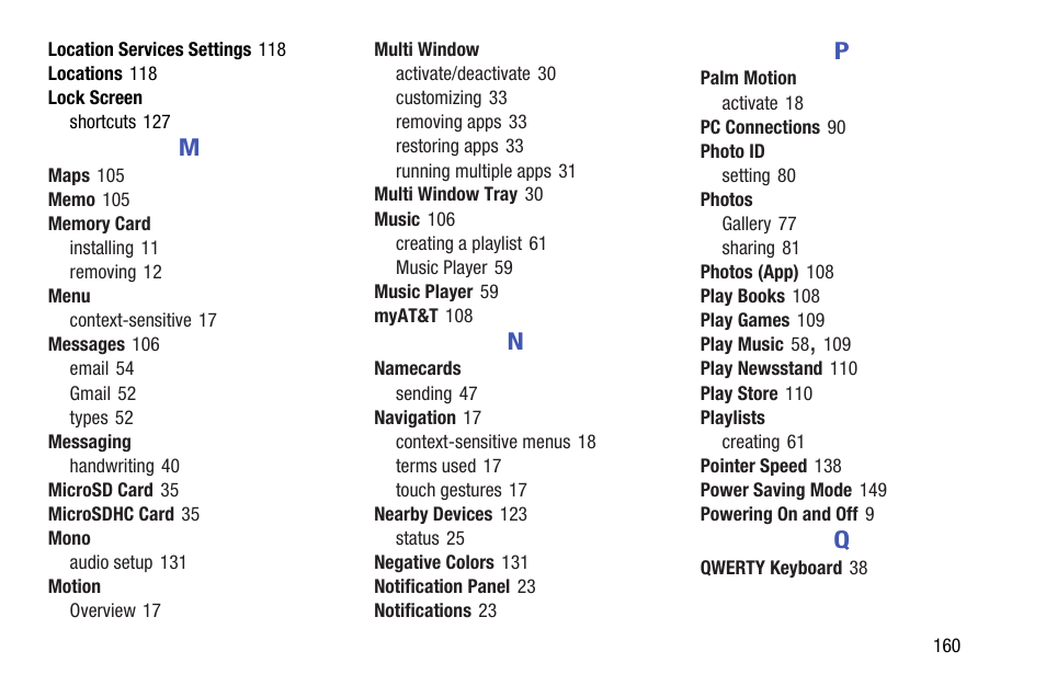 Samsung SM-T537AYKAATT User Manual | Page 165 / 167