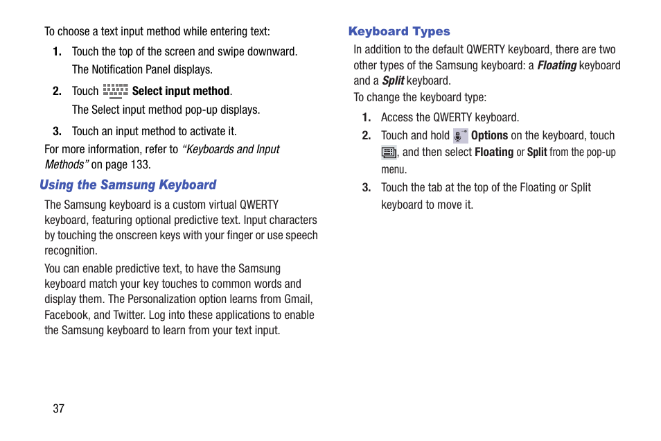 Samsung SM-T537AYKAATT User Manual | Page 42 / 167