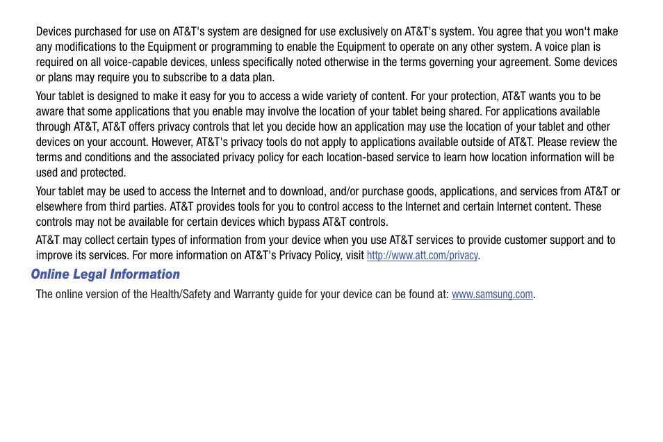 Samsung SM-T537AYKAATT User Manual | Page 5 / 167