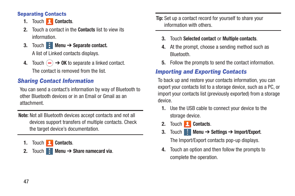Samsung SM-T537AYKAATT User Manual | Page 52 / 167