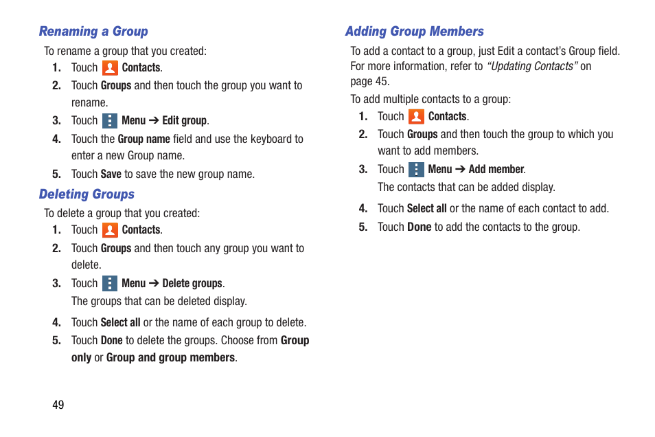 Samsung SM-T537AYKAATT User Manual | Page 54 / 167