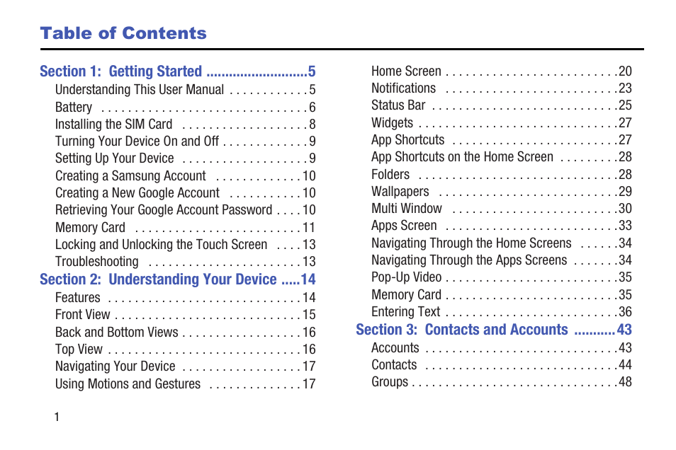 Samsung SM-T537AYKAATT User Manual | Page 6 / 167