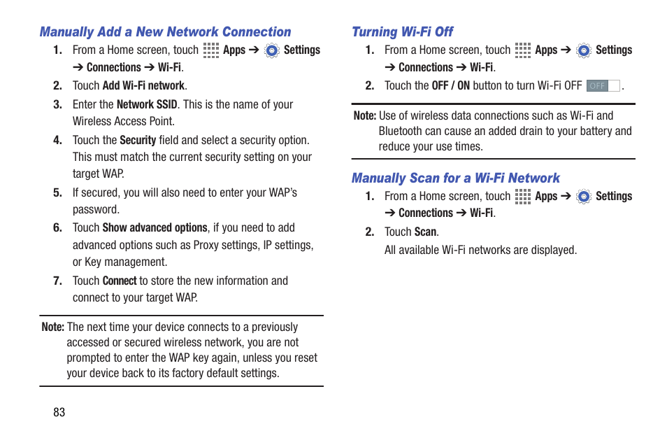 Samsung SM-T537AYKAATT User Manual | Page 88 / 167