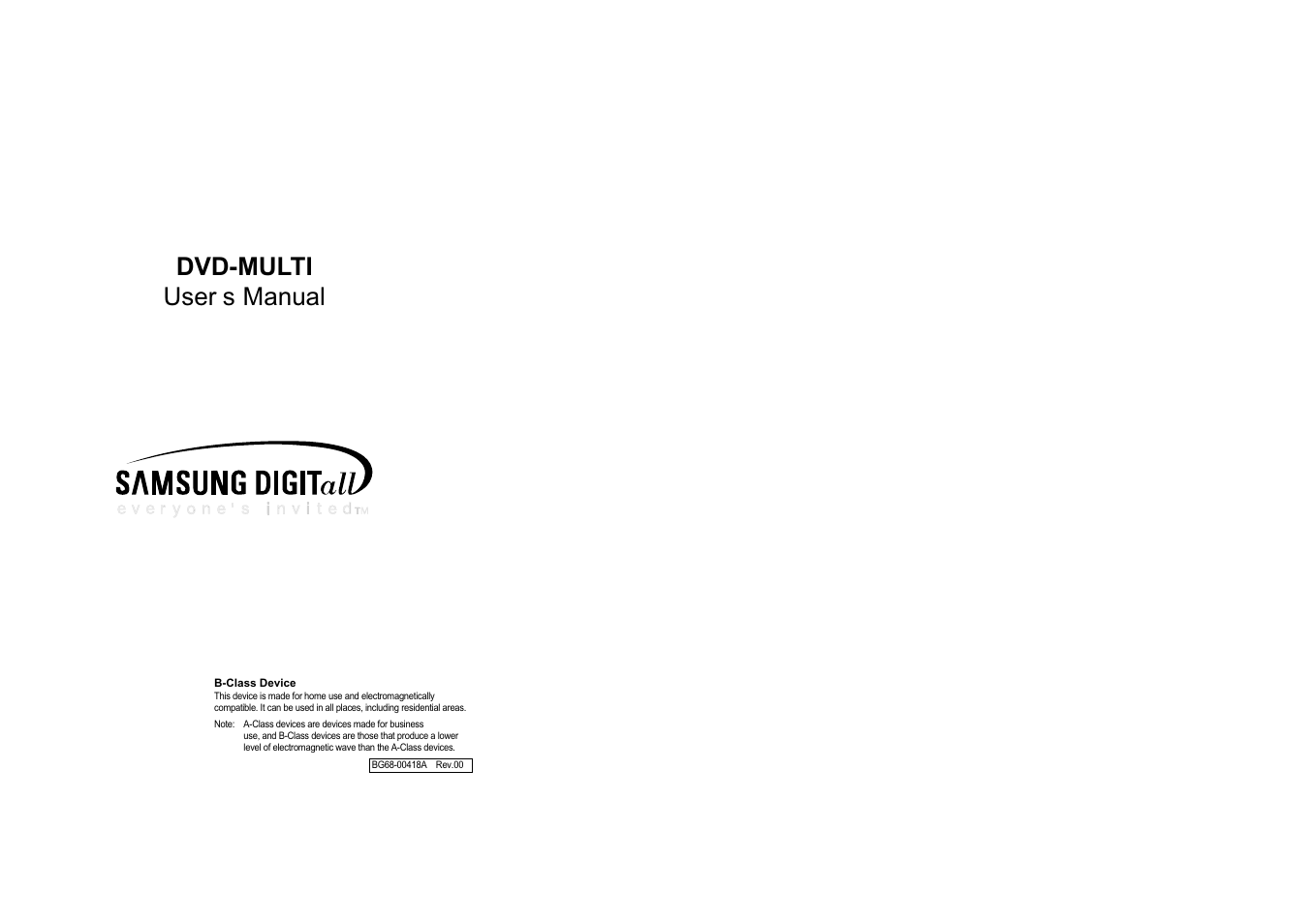 Samsung SR-T03BEBB User Manual | 15 pages