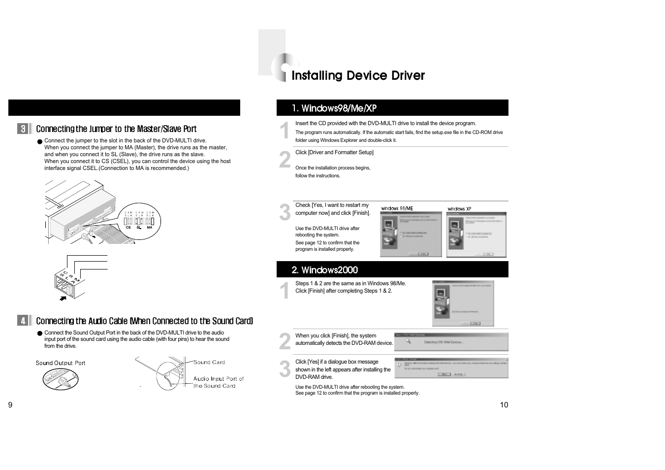 Installing device driver | Samsung SR-T03BEBB User Manual | Page 7 / 15