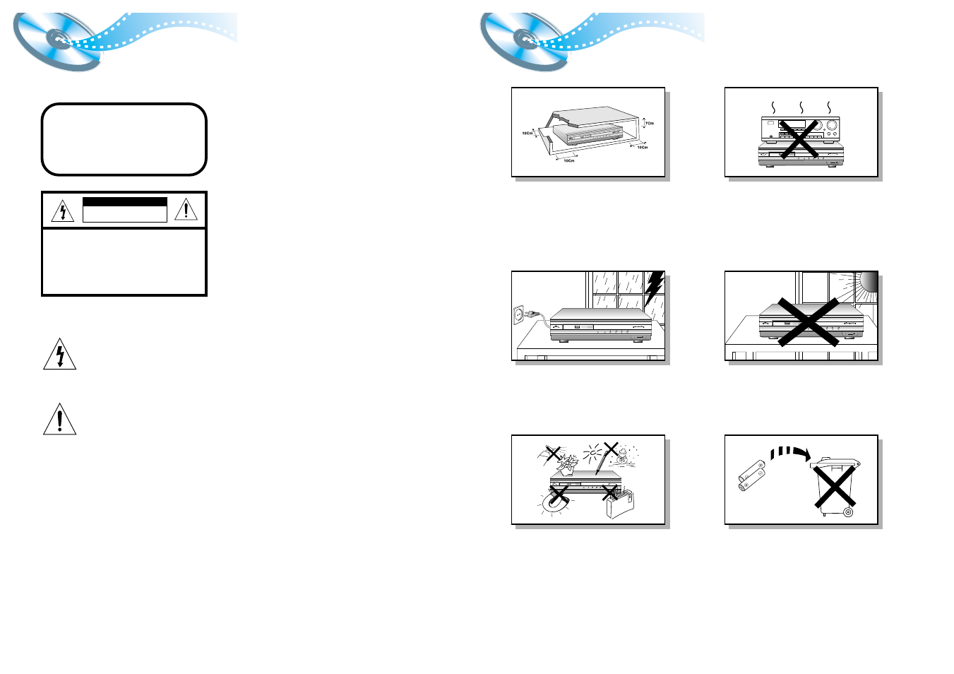 Precautions safety warnings | Samsung HTDL200TH-XFA User Manual | Page 2 / 23