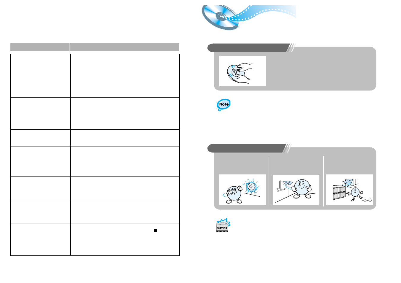 Cautions on handling and storing discs | Samsung HTDL200TH-XFA User Manual | Page 21 / 23