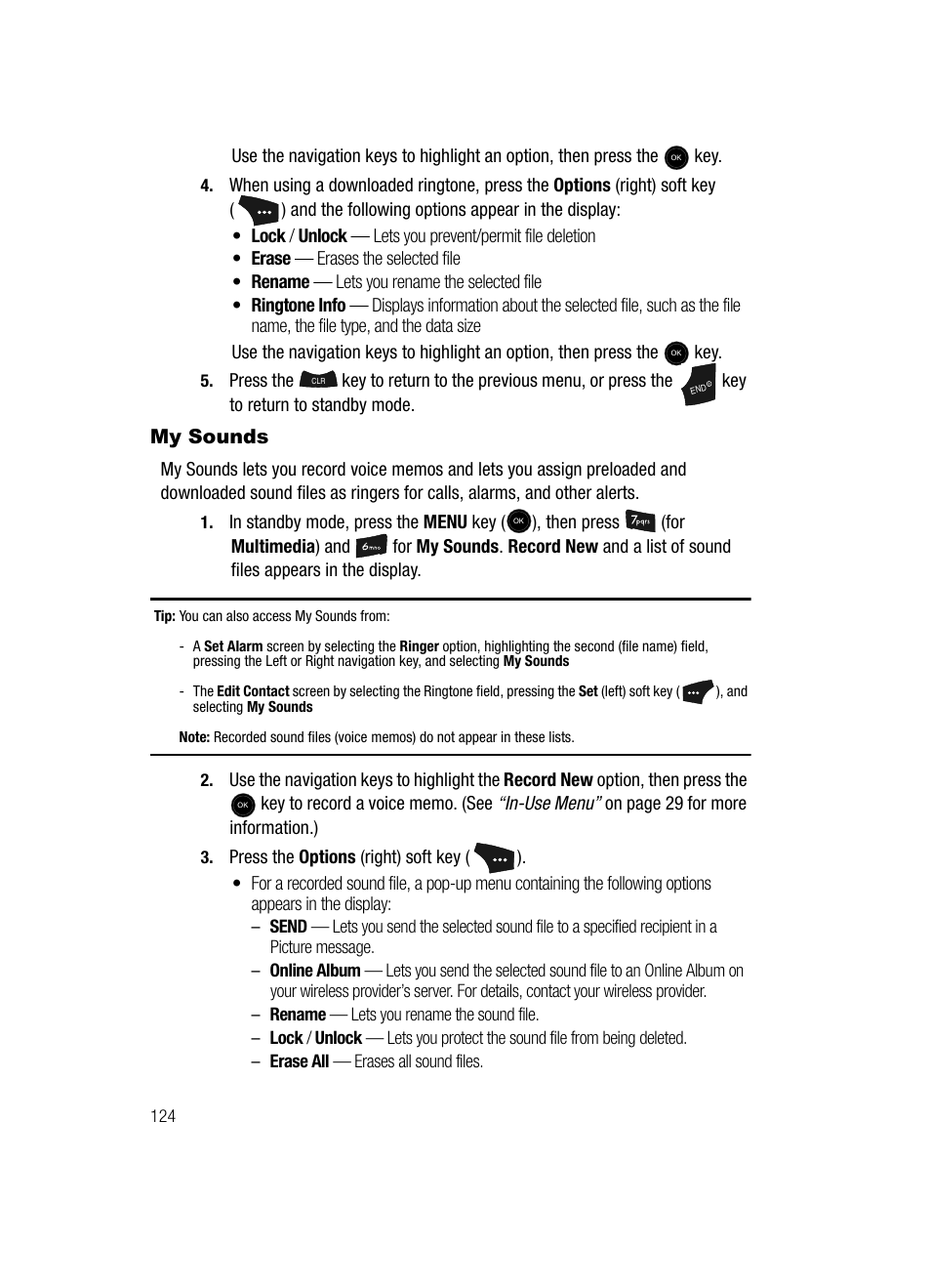 My sounds | Samsung SCH-U520ZNAUSC User Manual | Page 124 / 192