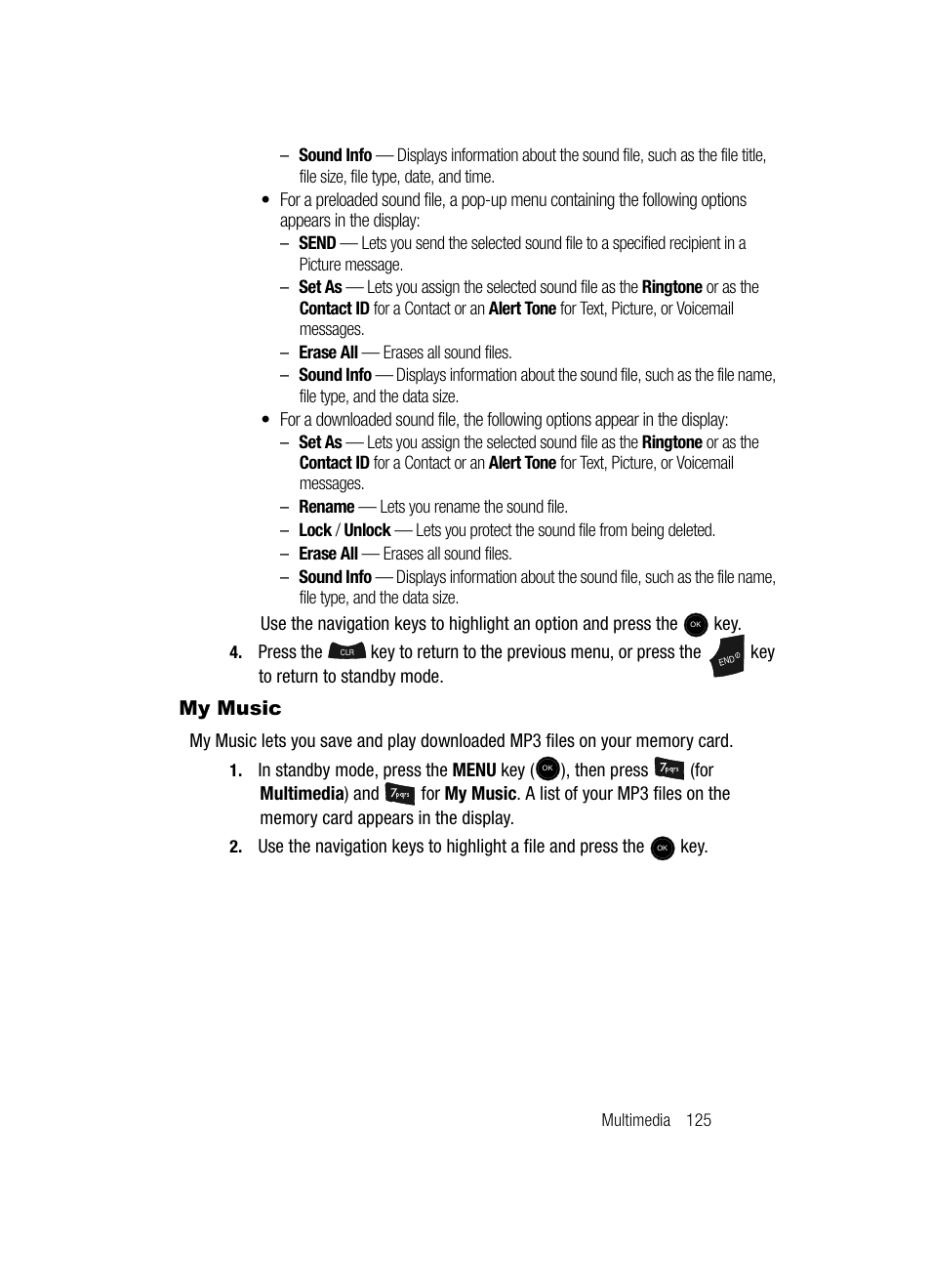My music | Samsung SCH-U520ZNAUSC User Manual | Page 125 / 192