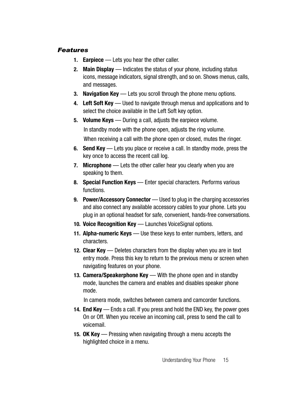 Features | Samsung SCH-U520ZNAUSC User Manual | Page 15 / 192