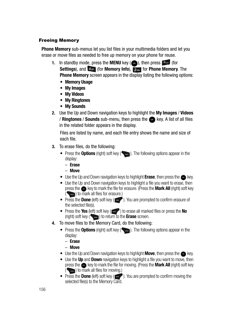 Freeing memory | Samsung SCH-U520ZNAUSC User Manual | Page 156 / 192