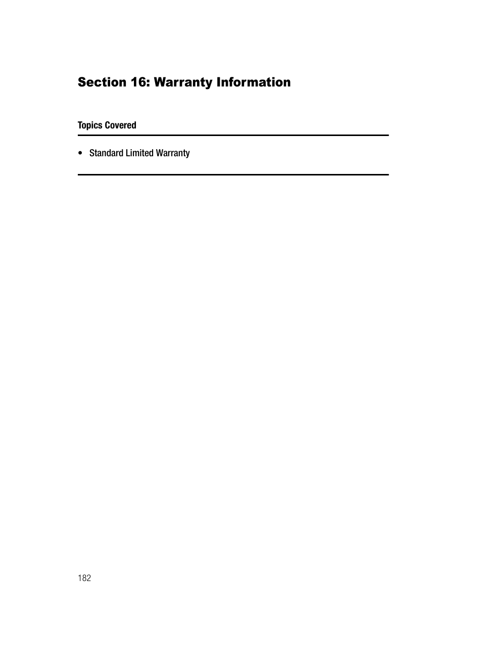 Section 16: warranty information, Warranty information | Samsung SCH-U520ZNAUSC User Manual | Page 182 / 192