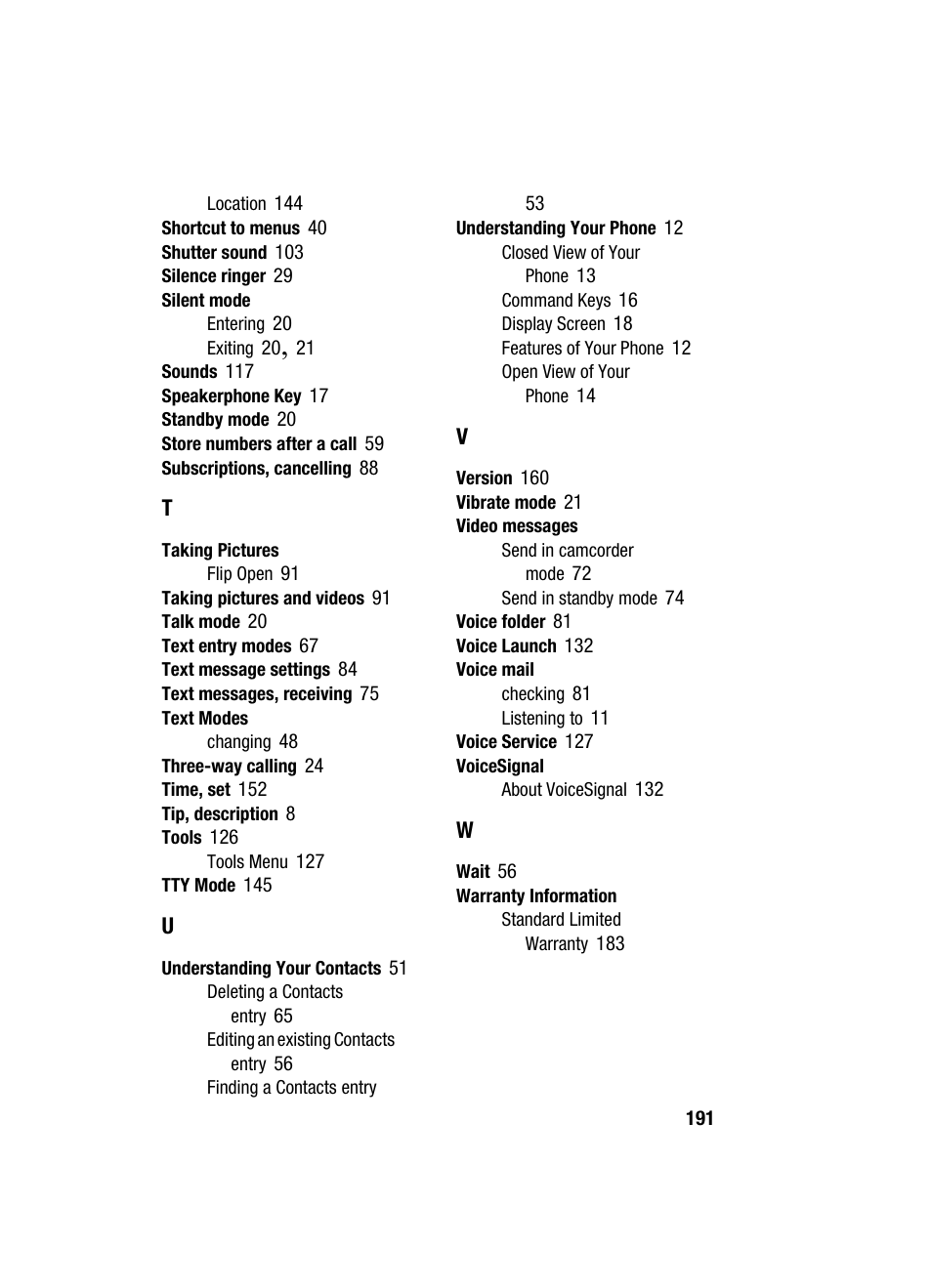 Samsung SCH-U520ZNAUSC User Manual | Page 191 / 192