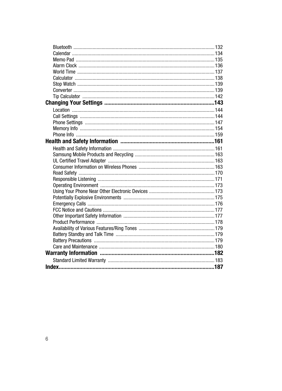 Samsung SCH-U520ZNAUSC User Manual | Page 6 / 192