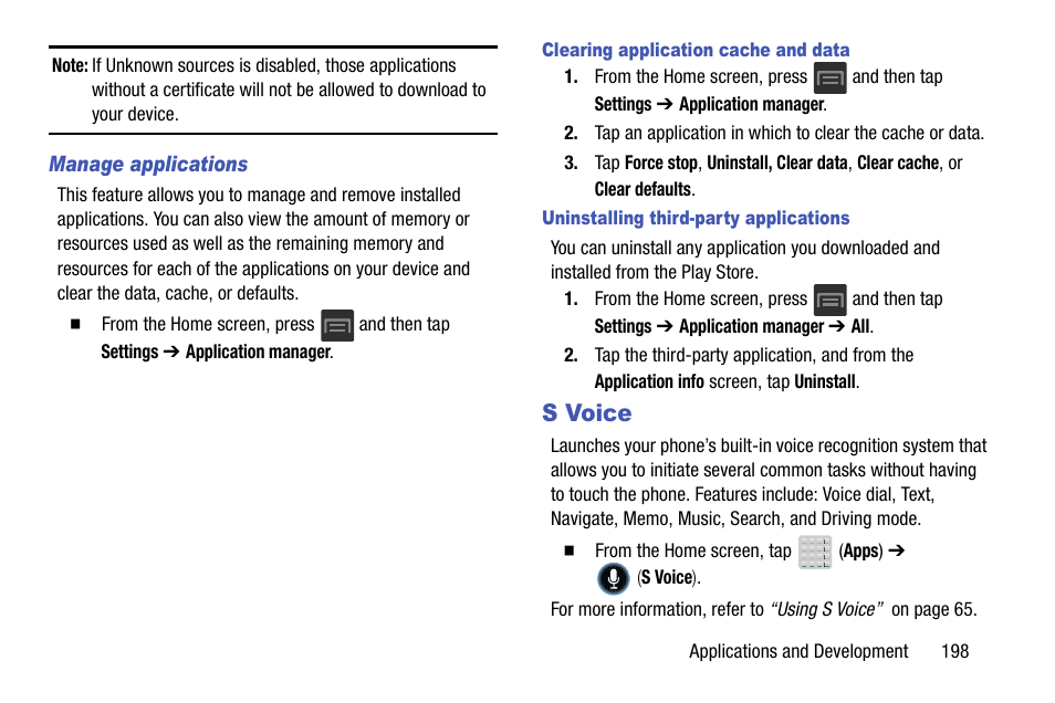 S voice | Samsung SGH-T599DAATMB User Manual | Page 203 / 340