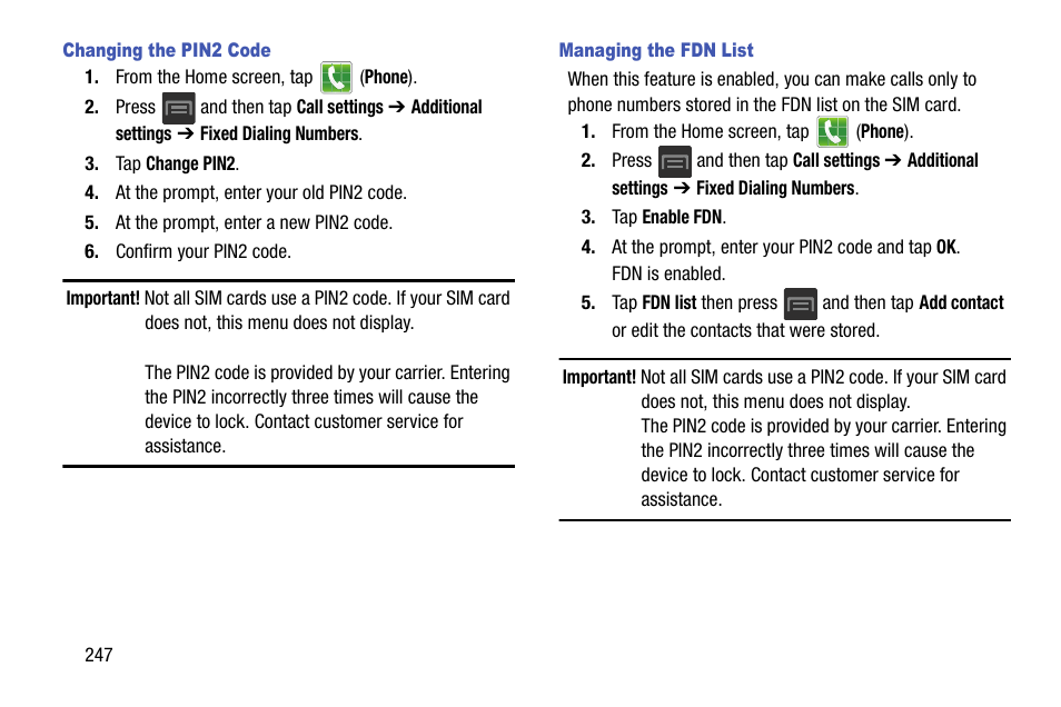 Samsung SGH-T599DAATMB User Manual | Page 252 / 340