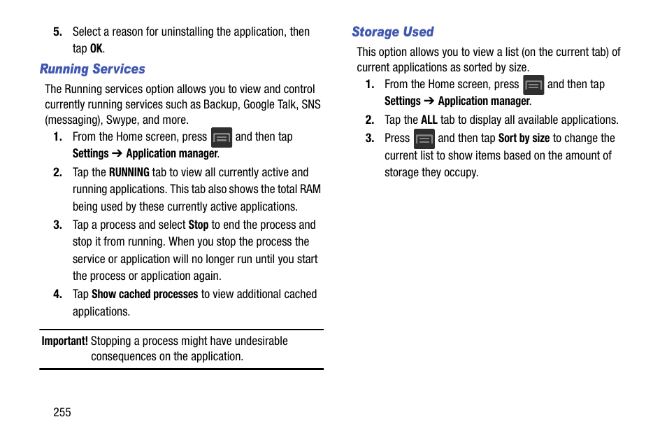 Samsung SGH-T599DAATMB User Manual | Page 260 / 340