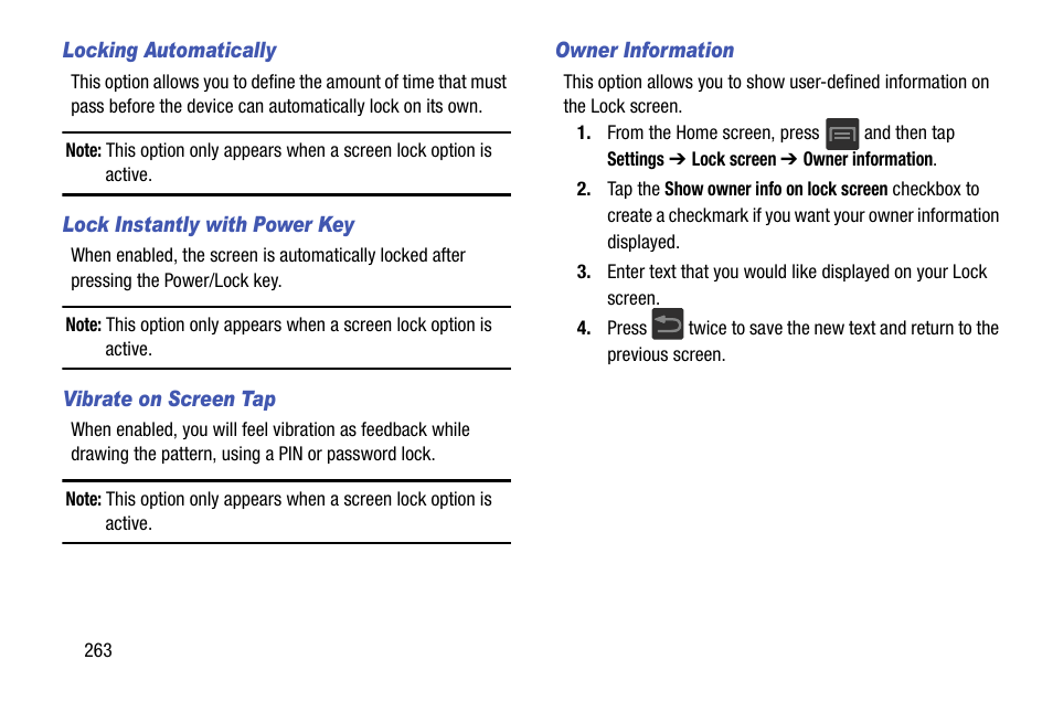 Samsung SGH-T599DAATMB User Manual | Page 268 / 340