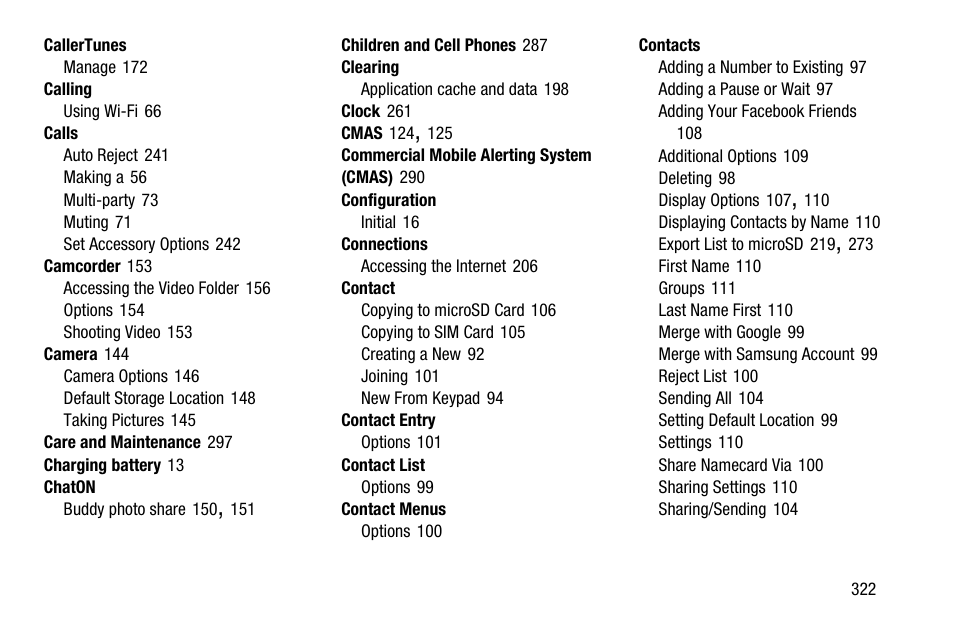 Samsung SGH-T599DAATMB User Manual | Page 327 / 340