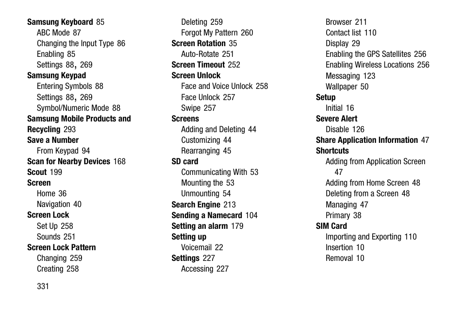 Samsung SGH-T599DAATMB User Manual | Page 336 / 340