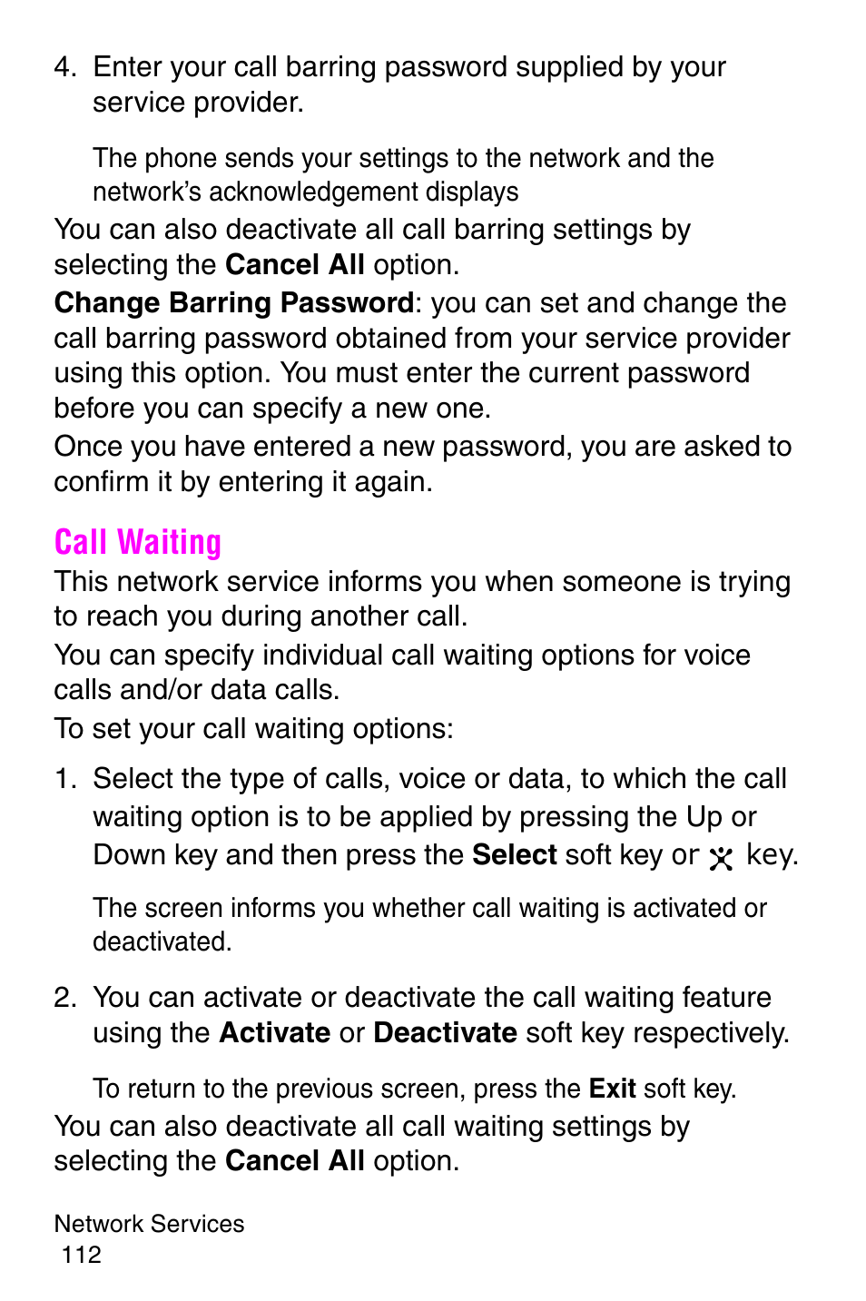 Call waiting | Samsung SGH-C207CSACIN User Manual | Page 113 / 219