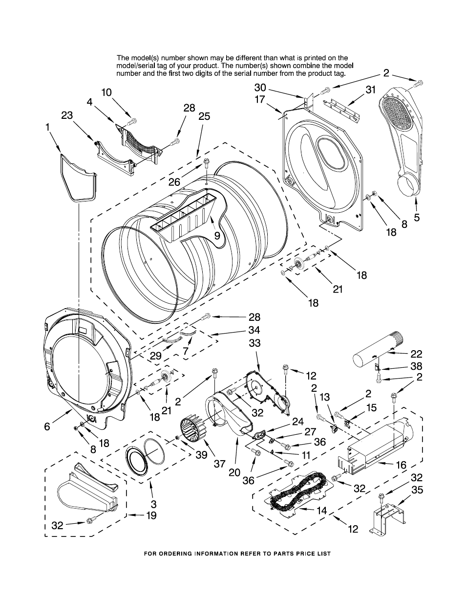 Bulkhead, Bulkhead parts | Amana NED7200TW10 User Manual | Page 5 / 8
