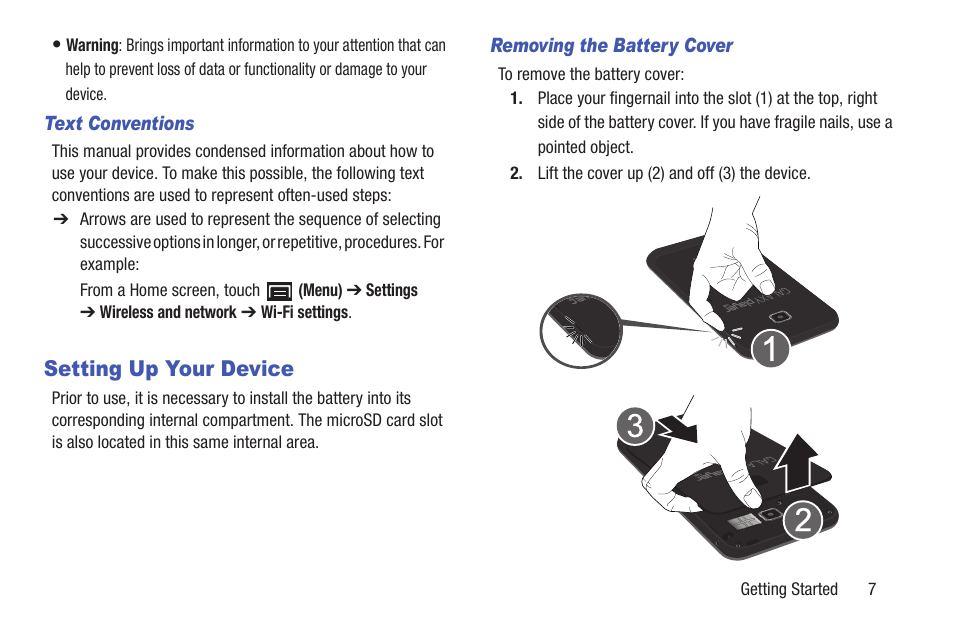 Setting up your device | Samsung YP-GI1CB-XAA User Manual | Page 11 / 214