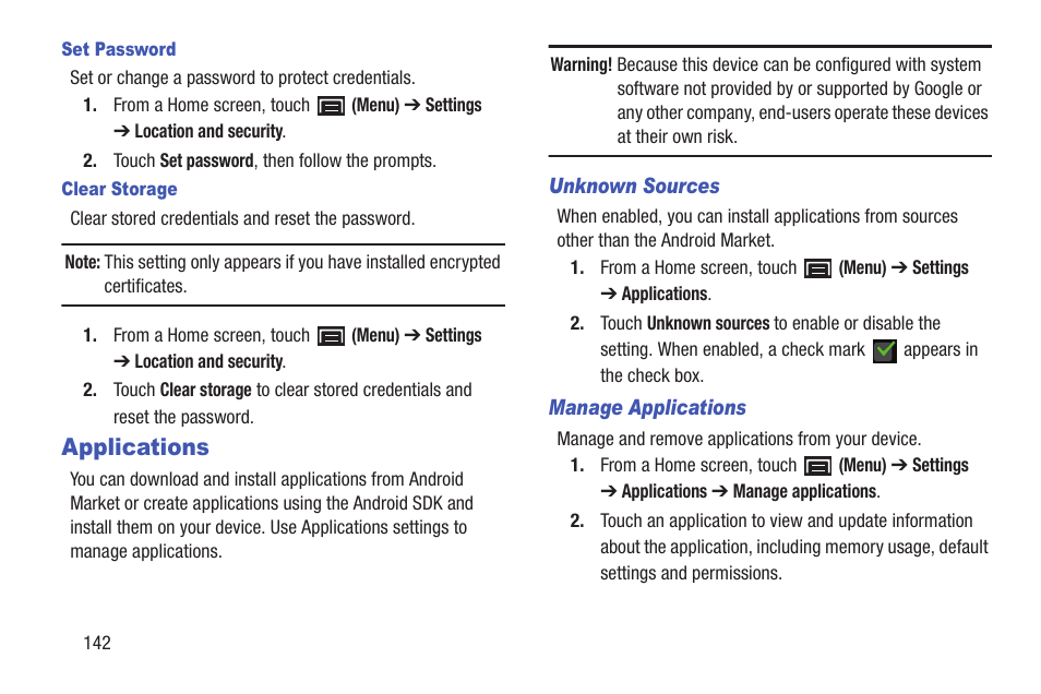 Applications | Samsung YP-GI1CB-XAA User Manual | Page 146 / 214