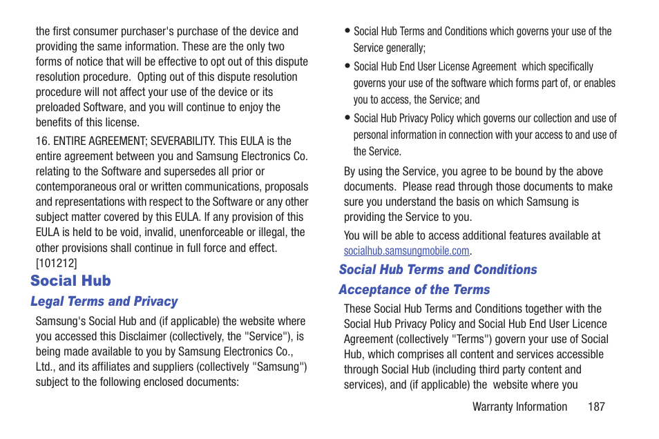Social hub | Samsung YP-GI1CB-XAA User Manual | Page 191 / 214