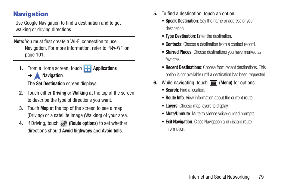 Navigation, For more | Samsung YP-GI1CB-XAA User Manual | Page 83 / 214