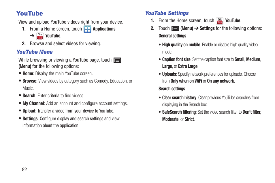 Youtube | Samsung YP-GI1CB-XAA User Manual | Page 86 / 214