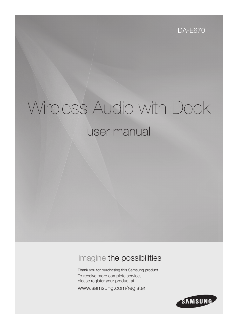 Samsung DA-E670-ZA User Manual | 35 pages