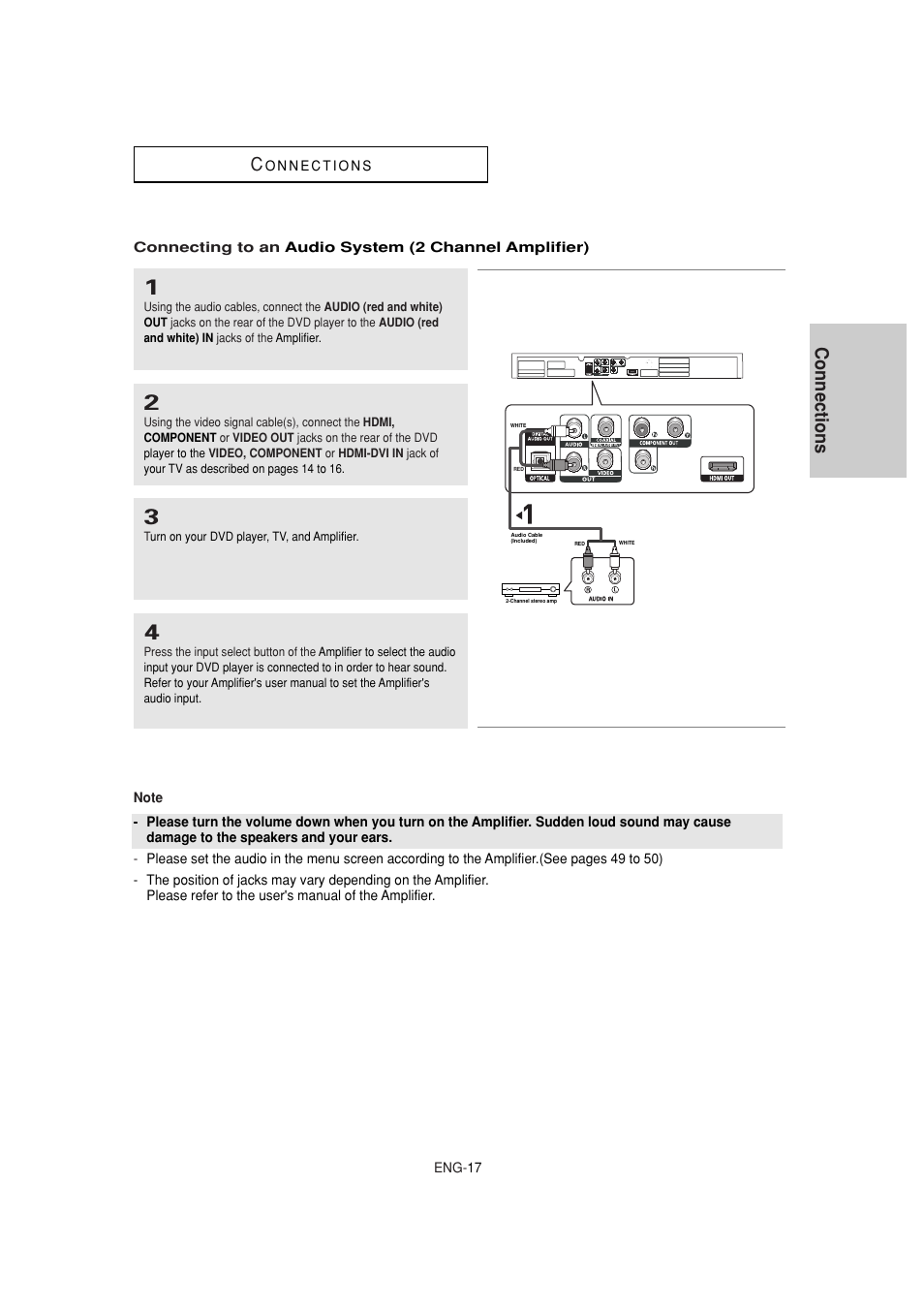 Connections c | Samsung DVD-1080P8-XAA User Manual | Page 17 / 103