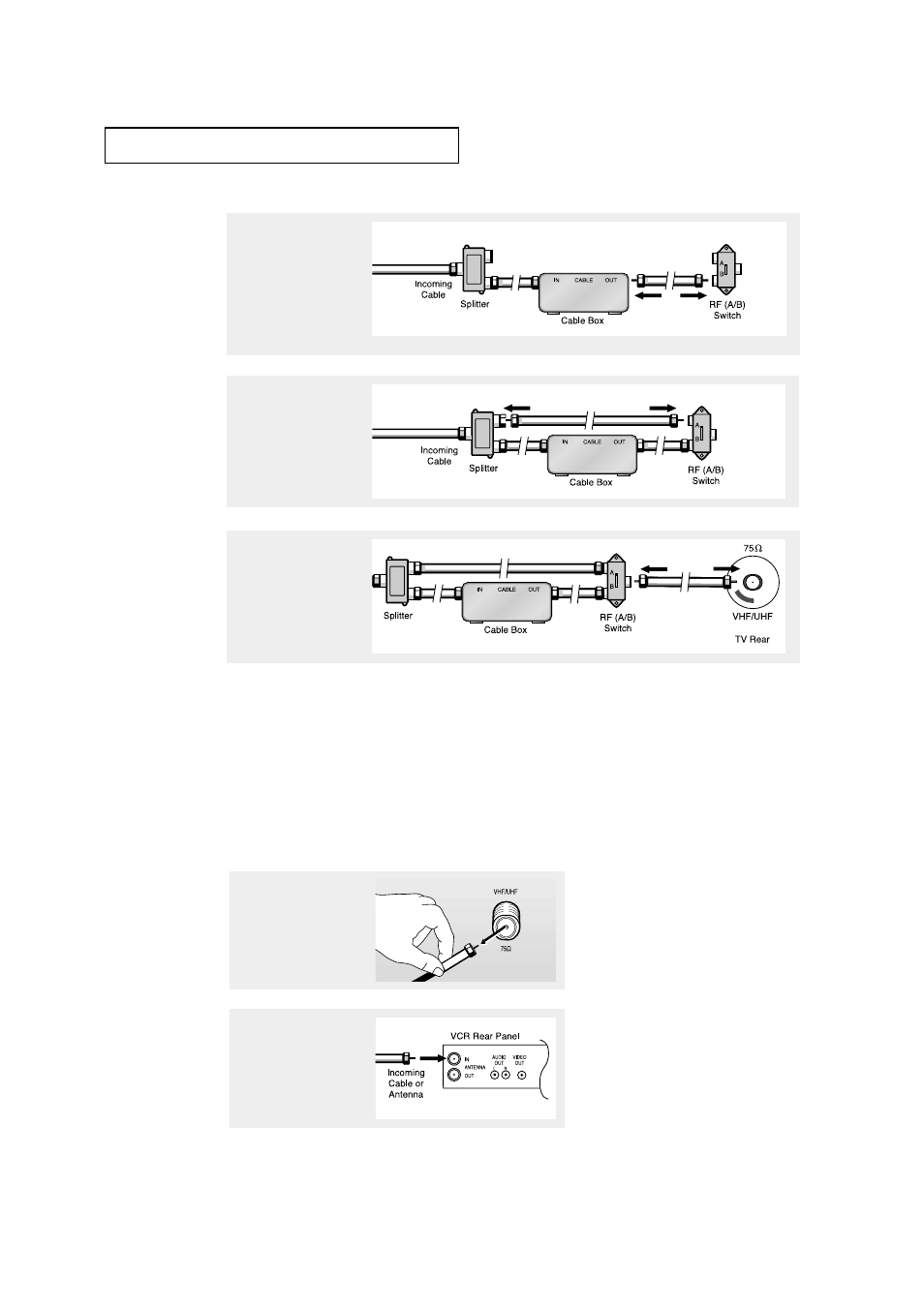 Connecting a vcr | Samsung TXL3676S-XAC User Manual | Page 16 / 58