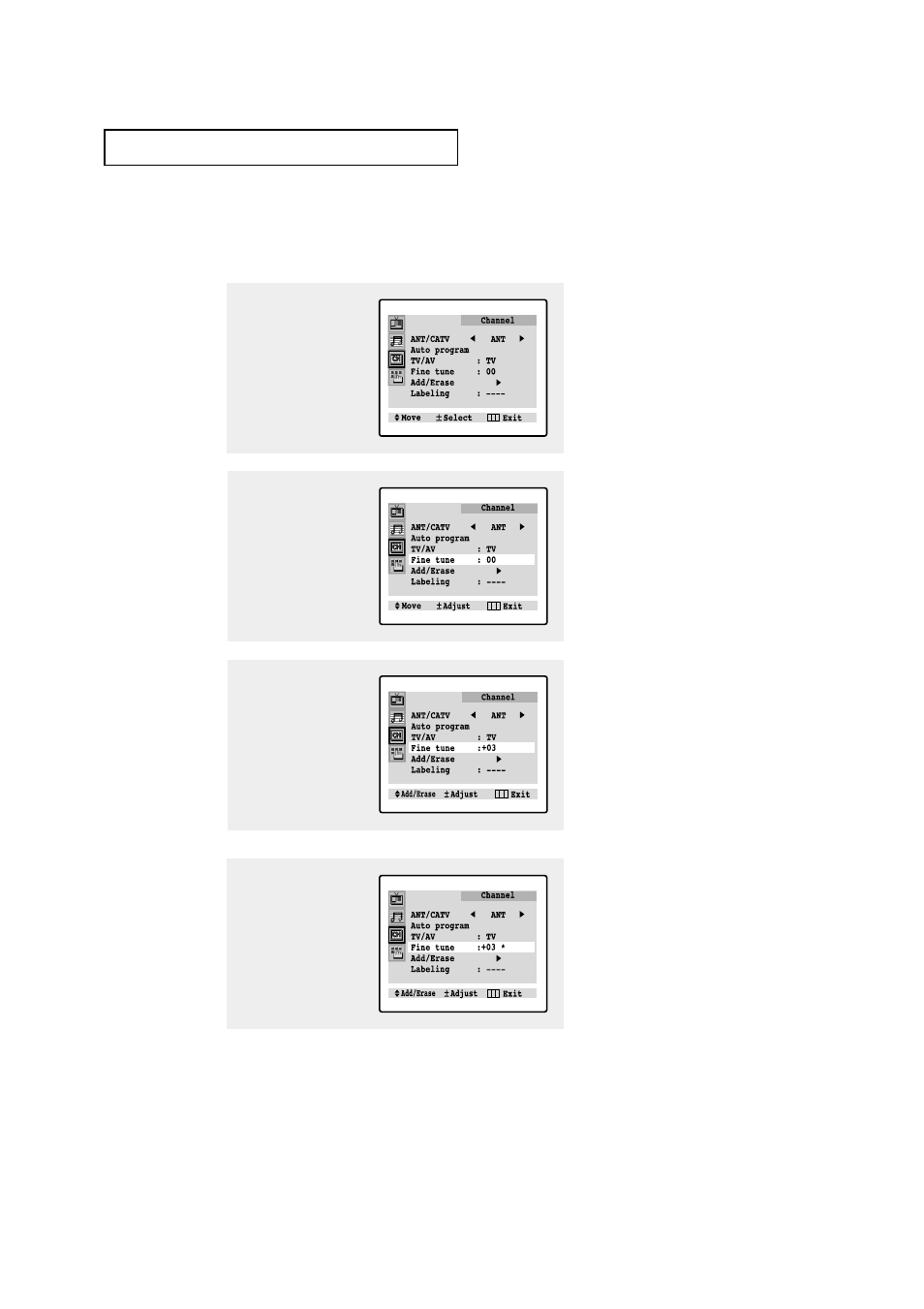 Fine tuning channels | Samsung TXL3676S-XAC User Manual | Page 43 / 58