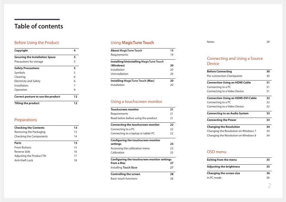 Samsung LS24C770TS-ZA User Manual | Page 2 / 60