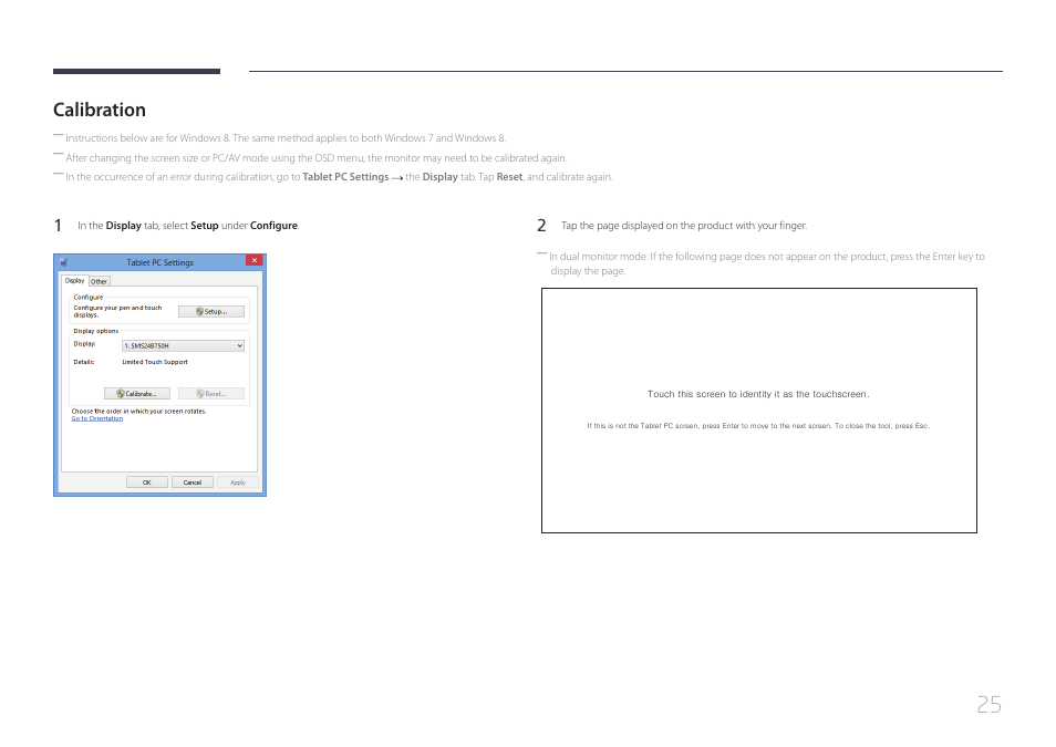Calibration 25, Calibration | Samsung LS24C770TS-ZA User Manual | Page 25 / 60