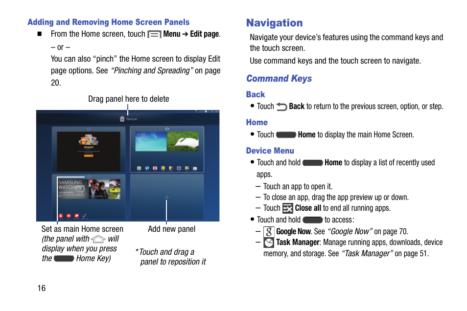 Navigation | Samsung SM-P605VZKEVZW User Manual | Page 23 / 144