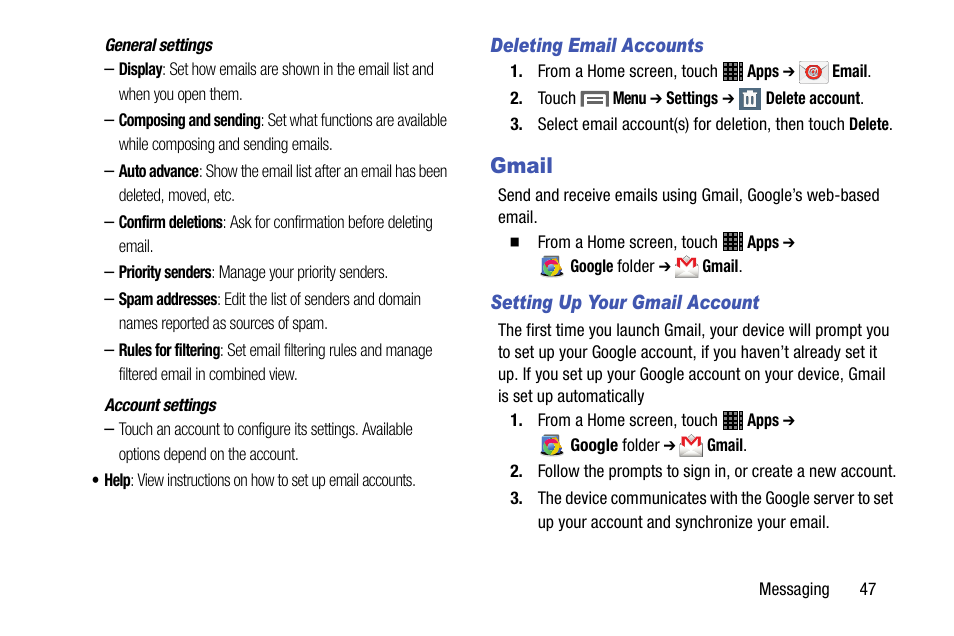 Gmail | Samsung SM-P605VZKEVZW User Manual | Page 54 / 144