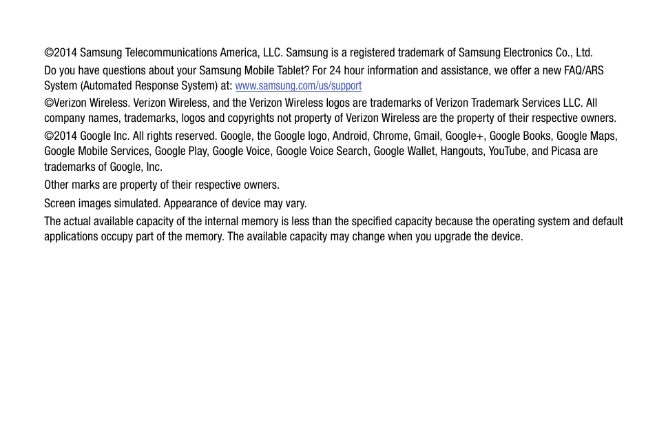 Samsung SM-P605VZKEVZW User Manual | Page 7 / 144