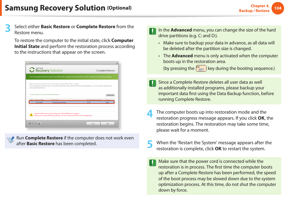 Samsung recovery solution | Samsung NP600B4C-A01US User Manual | Page 105 / 143