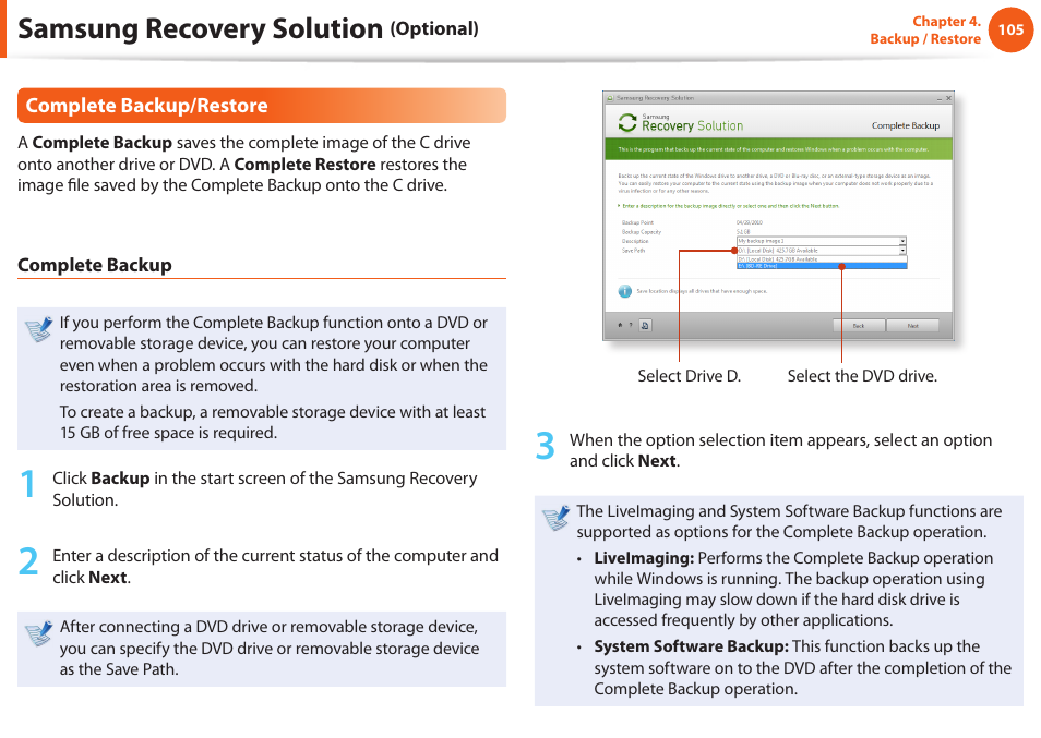 Samsung recovery solution | Samsung NP600B4C-A01US User Manual | Page 106 / 143