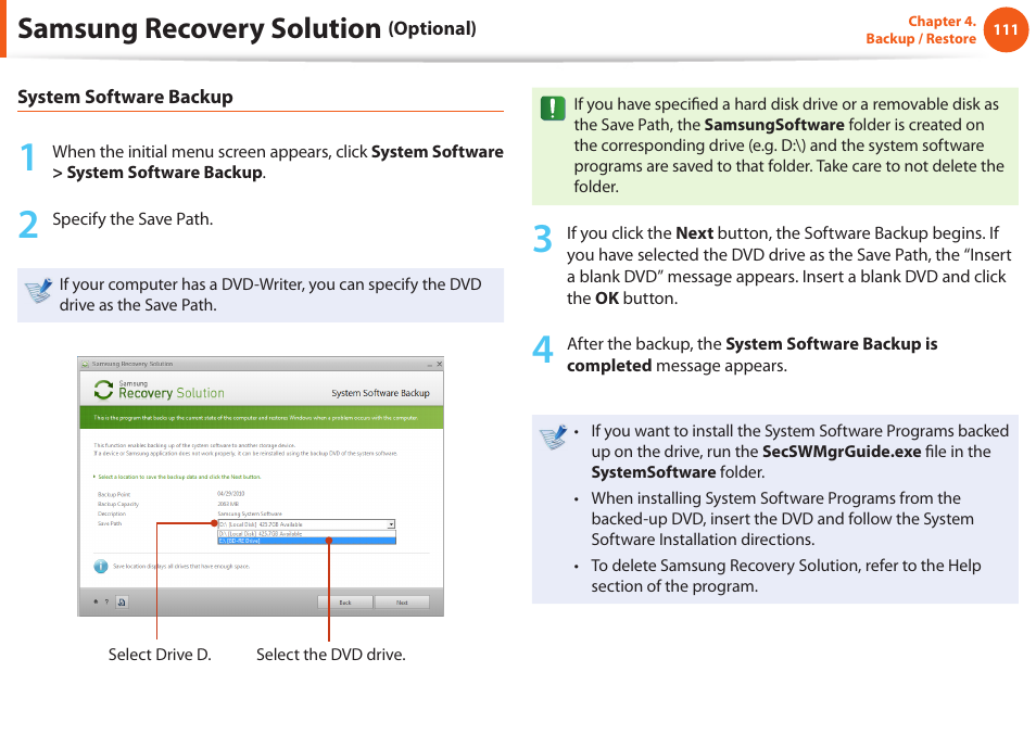 Samsung recovery solution | Samsung NP600B4C-A01US User Manual | Page 112 / 143