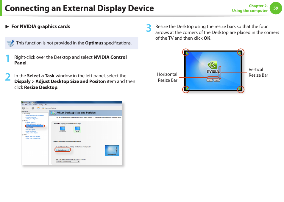 Connecting an external display device | Samsung NP600B4C-A01US User Manual | Page 60 / 143