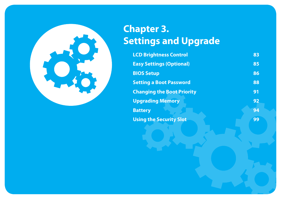 Chapter 3. settings and upgrade, Settings and upgrade | Samsung NP600B4C-A01US User Manual | Page 83 / 143