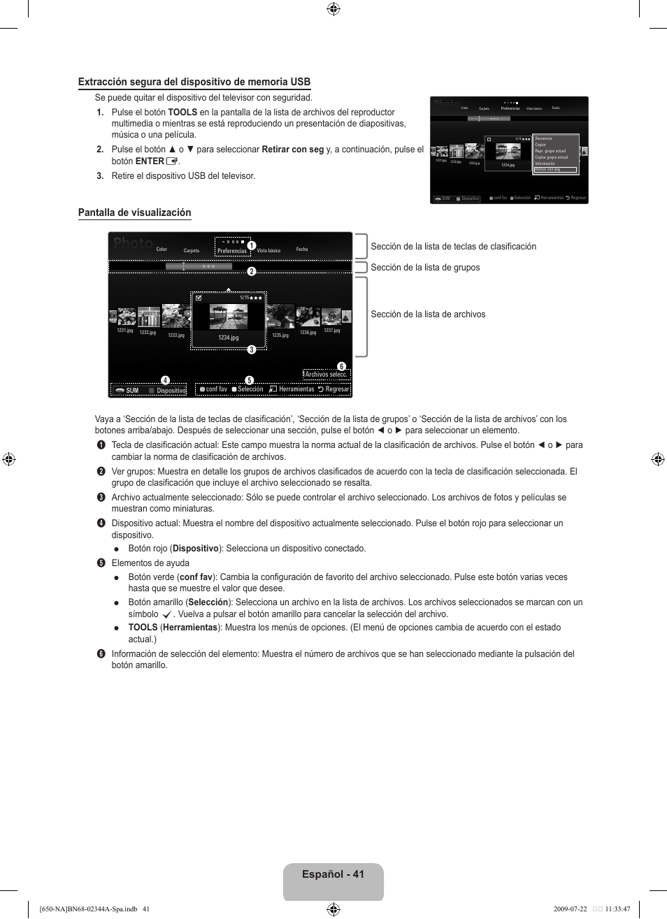 Pantalla de visualización | Samsung LN65B650X1FXZA User Manual | Page 147 / 286